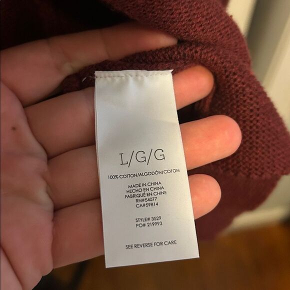 CAbi Burgundy Knit Sweater large style #3529 - Picture 8 of 10